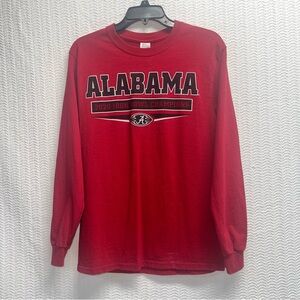 gildan / red alabama 2020 iron bowl champions long sleeve tee size small